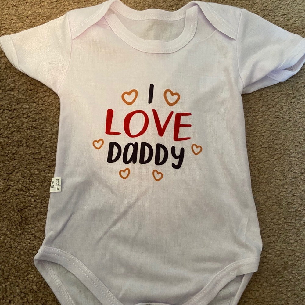 “I Love Daddy” One Piece Baby Size L and XL
